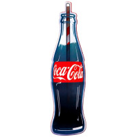 Coca-Cola bottle lenticular wood sign