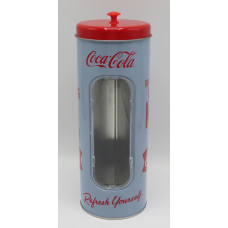 Coca-Cola metal canister 'refreshing new bottle'