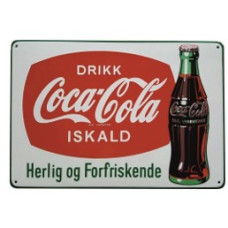 Enamel Sign 40cm x 60cm HERLIG OG FORFRISKENDE