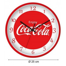 white/red wall clock 25cm