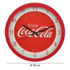 white/red wall clock 36cm