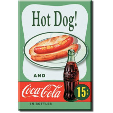 magnet hot dog' green background'