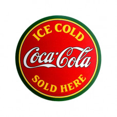 Metal sign round Ice Cold Coca-Cola Sold Here