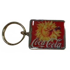 Coca-Cola drinking sun keychain