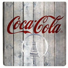 Coca-Cola static-Loc wall hook wood style